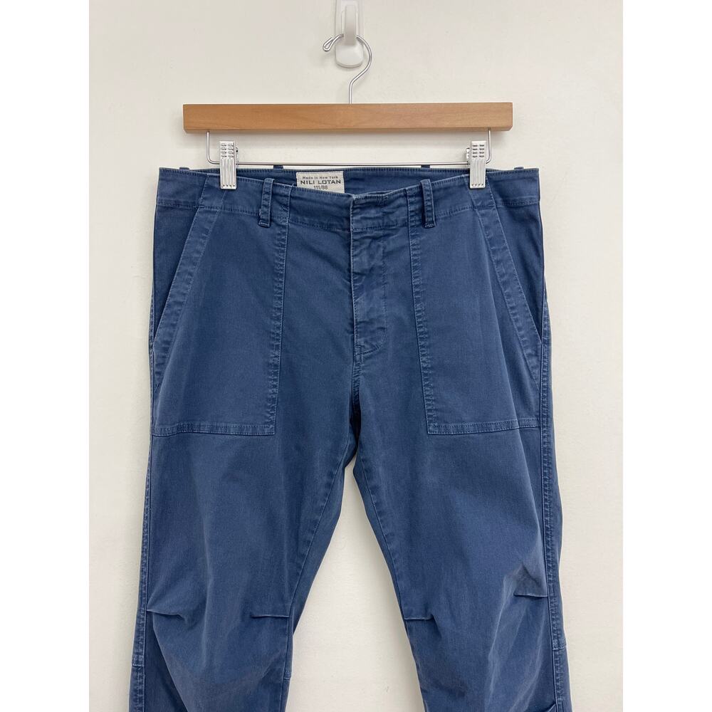 Nili Lotan Cropped Military Pants Utility Relaxed Stretch Cotton Flap - Size 6 - Picture 5 of 14